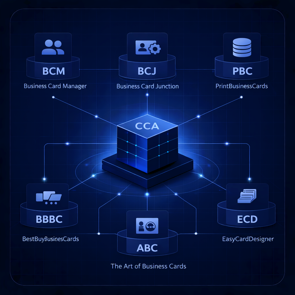 CCA ecosystem execution engines diagram showing six specialized engines connected through a single API backbone and governance control layer