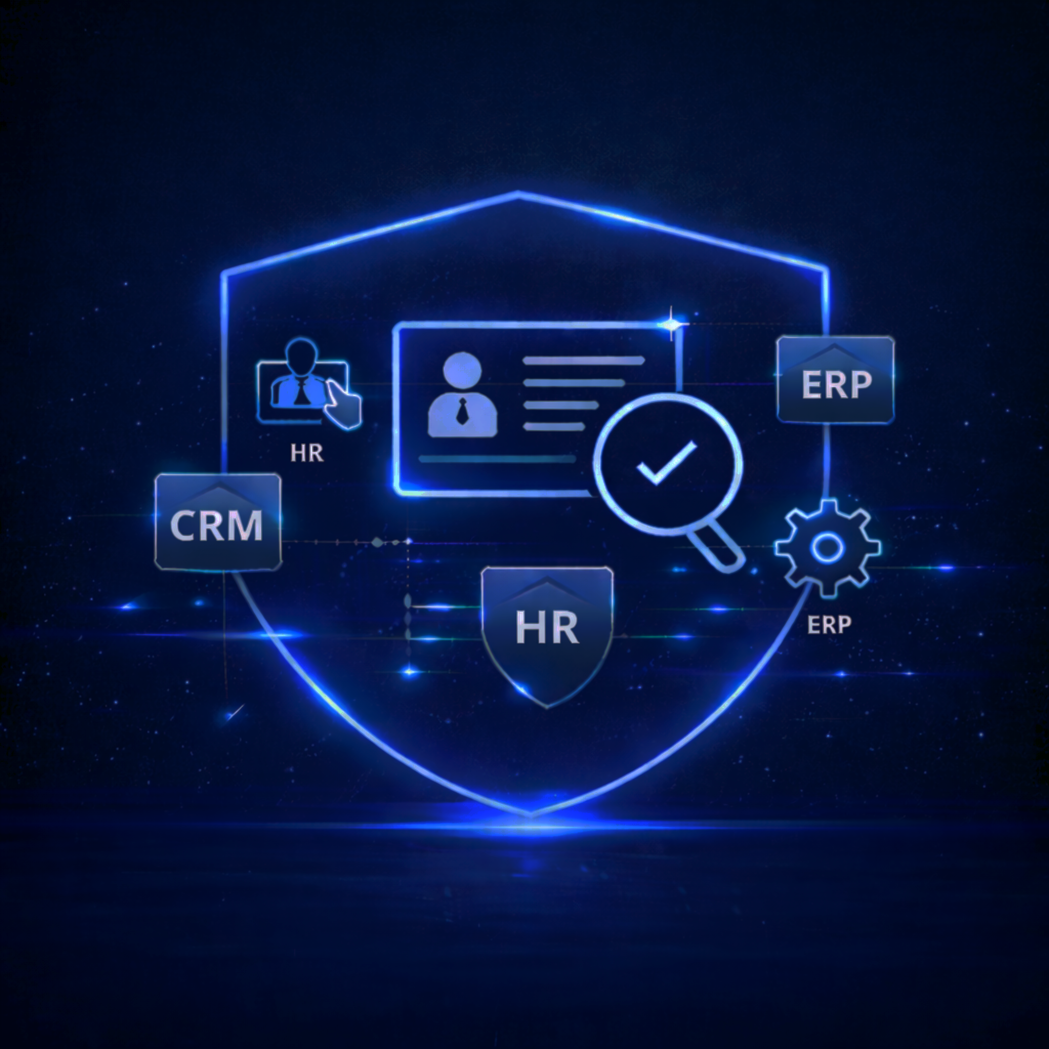 Enterprise solutions deployment diagram showing standalone, HCM-integrated, CRM-aligned, ERP-governed, API-embedded, and multi-entity governance models for business card ordering